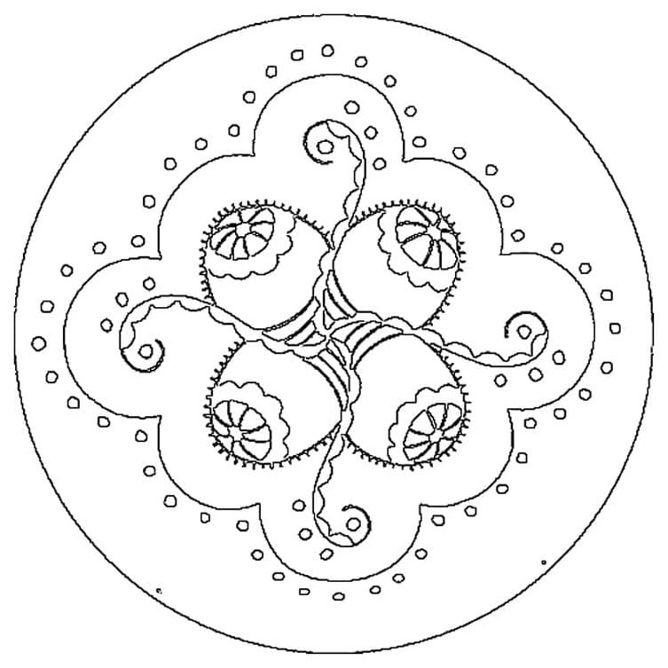 Easter Mandala Cool Design Coloring Page