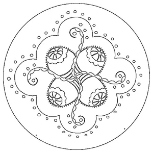 Easter Mandala Cool Design Coloring Page