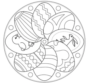 Easter Mandala - Print for Free Coloring Page