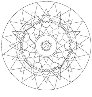 Easter-themed Mandala Coloring Page