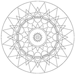 Easter-themed Mandala Coloring Page Coloring Page