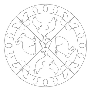 Free Printable Easter Mandala Coloring Page