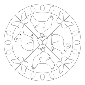 Free Printable Easter Mandala Coloring Page Coloring Page