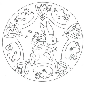 Mandala Easter Bunny Coloring Page Coloring Page