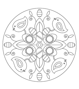 Mandala of Birds for Easter