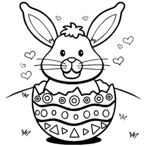 Bunny Easter Coloring Page