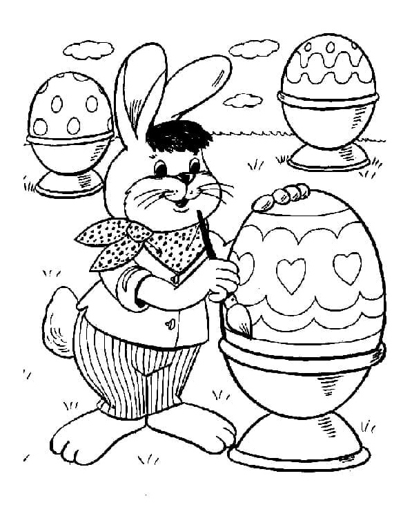 Coloring Easter Eggs with Chocolate Accents Coloring Page