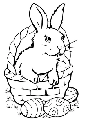 The Easter Bunny is a symbol of fertility. Coloring Page