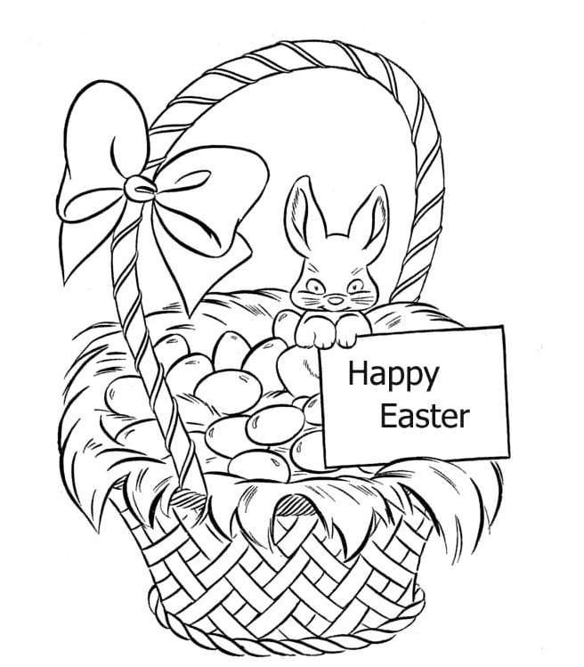 Easter Fun Coloring Page for Kids Coloring Page