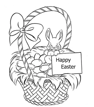 Easter Fun Coloring Page for Kids Coloring Page