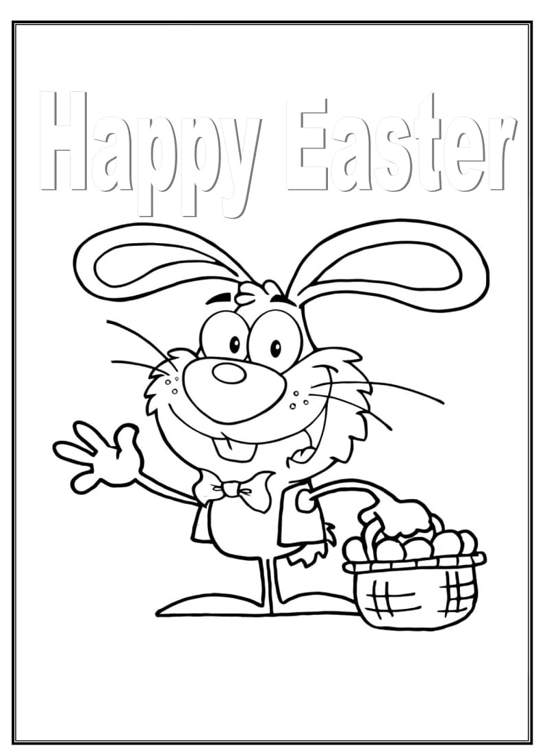 Easter Fun with a Bunny Coloring Page