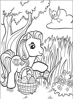 Easter Pony with Basket