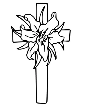 Free Easter Cross Coloring Page Coloring Page