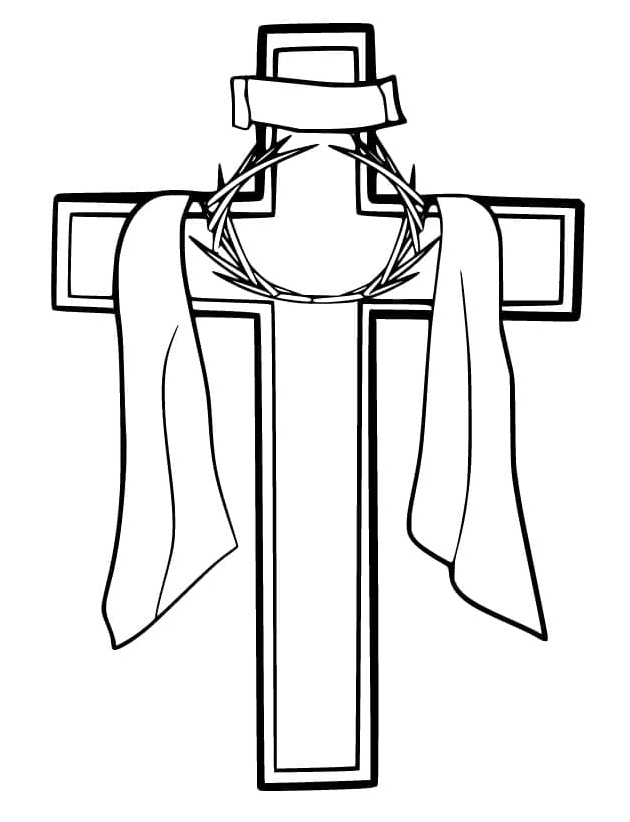 Free Printable Easter Cross Coloring Page Coloring Page