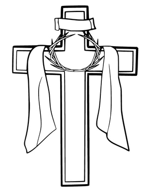 Free Printable Easter Cross Coloring Page