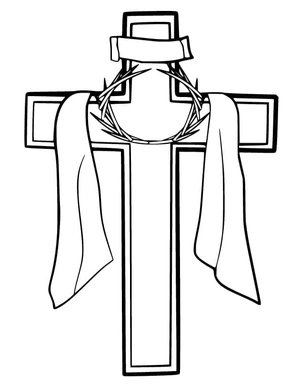 Free Printable Easter Cross Coloring Page Coloring Page