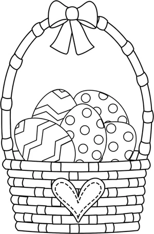Printable Easter Basket Coloring Page Coloring Page
