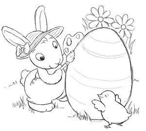"Springtime Celebration Coloring Page" Coloring Page