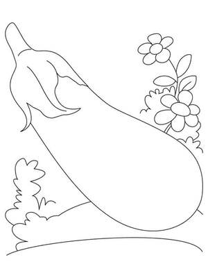 Free Eggplant Coloring Page Coloring Page