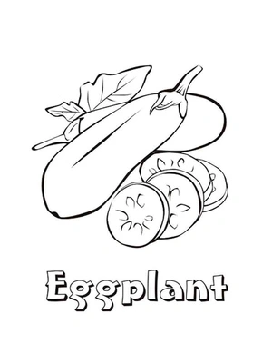 Free Printable Eggplant Coloring Page Coloring Page