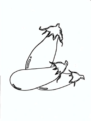 Printable Eggplant Coloring Page Coloring Page
