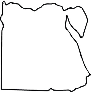 Egypt Map Outline