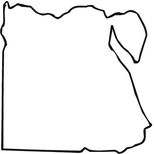 Egypt Map Outline Coloring Page