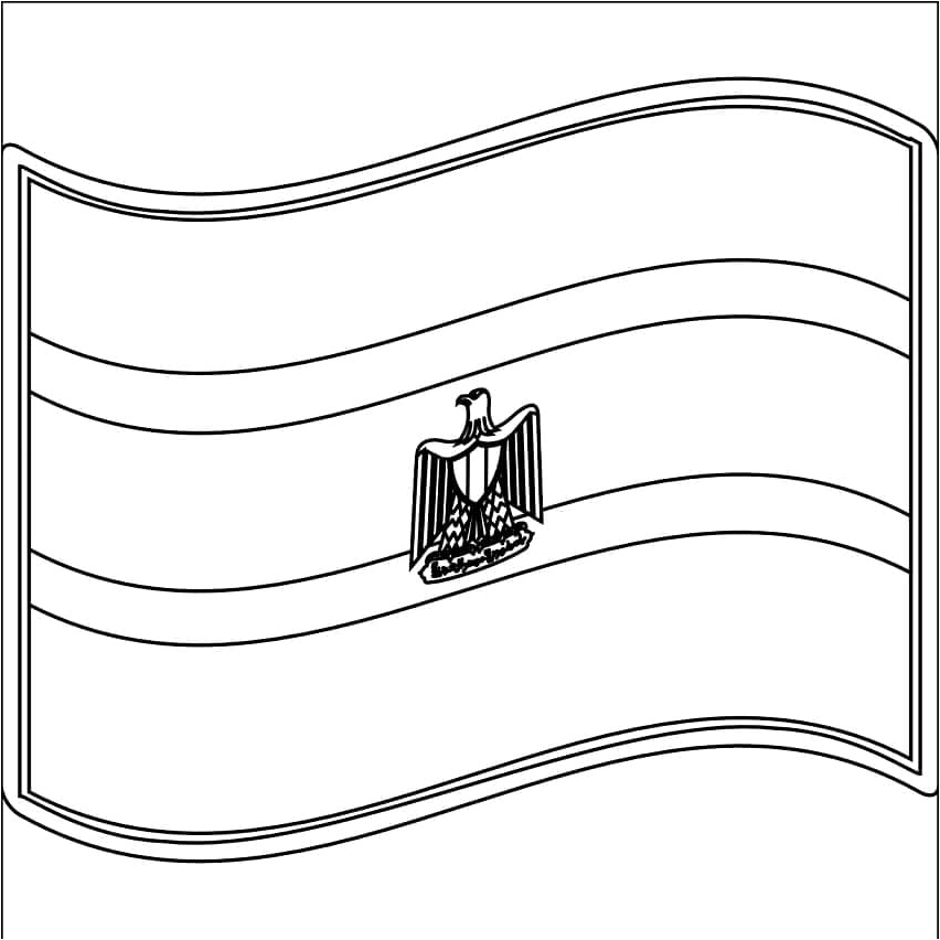 Egypt's National Flag Coloring Page