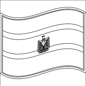 Egypt's National Flag Coloring Page