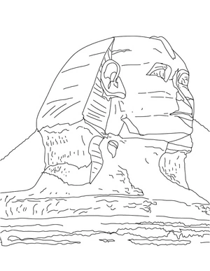Giza Sphinx Coloring Page
