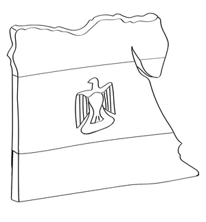 Map of Egypt Coloring Page
