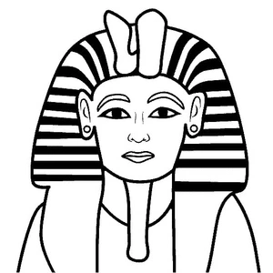 Tutankhamun, the king on a coloring page Coloring Page