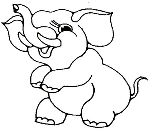 Elephant Dancing Coloring Page