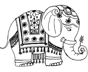 Elephant from India Coloring Page