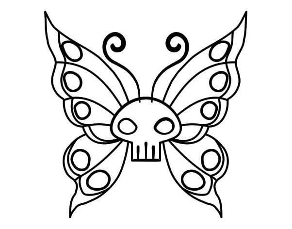 Emotional Butterfly Coloring Page