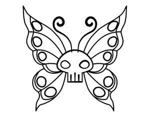 Emotional Butterfly Coloring Page