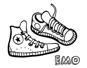 Emotional Sneakers Coloring Page