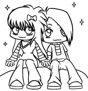 Free Emotions Coloring Page