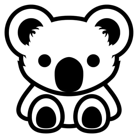 Emoji Koala Coloring Page