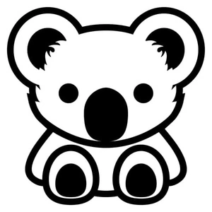 Emoji Koala Coloring Page