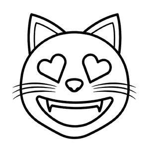 Emoji of a Grinning Cat with Heart Eyes