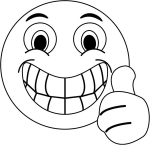 Happy Emoticon Coloring Page