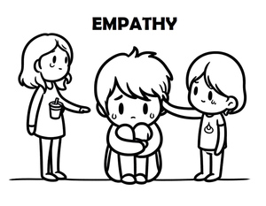Free Printable Empathy Coloring Page