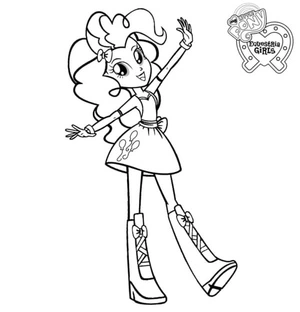 Clockwork Party Girl by Pinkie Pie Coloring Page