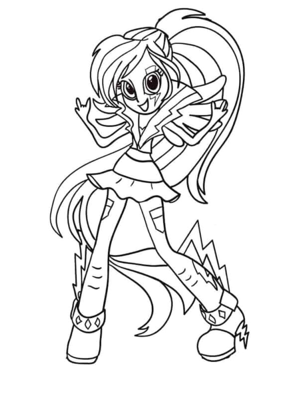 Dancing in the Glowing Music Coloring Page