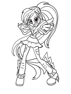 Dancing in the Glowing Music Coloring Page