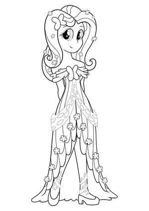 Fluttershy Dressed Up for a Lovely Evening Out