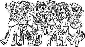 "Girls Everywhere" Coloring Page
