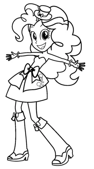 Pinkie Pie is always prepared for any party! Coloring Page