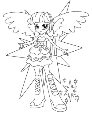 Star Sparkle excels academically. Coloring Page